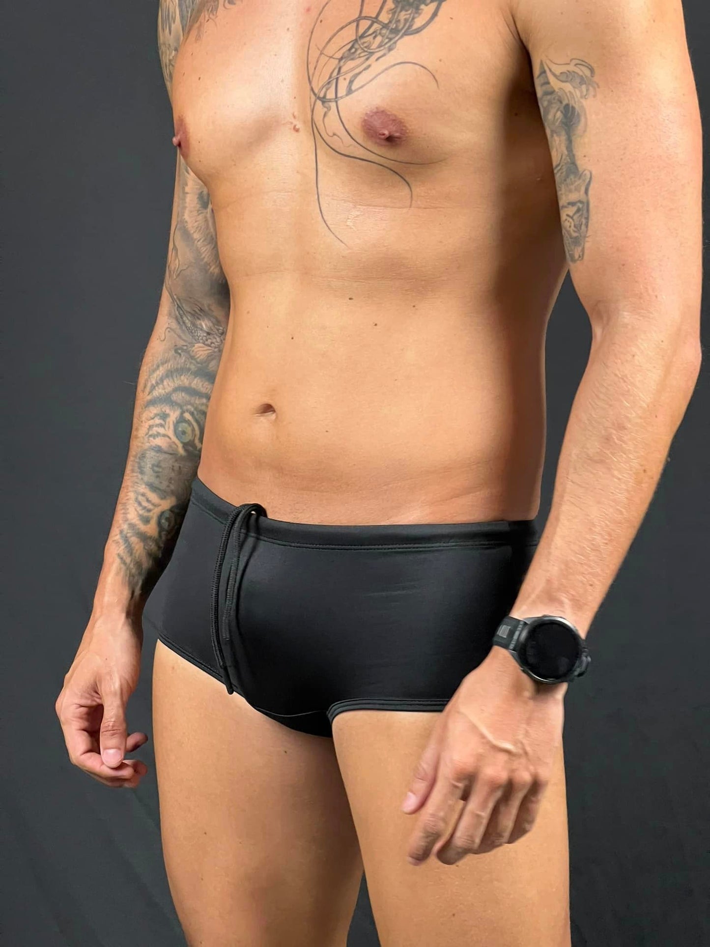 Short de natación MASCULINO NEGRO