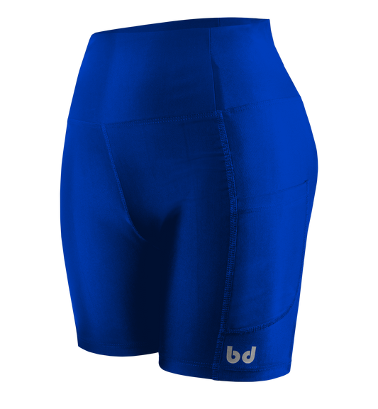 Short lycrado AZUL REY Mujer con bolsillos