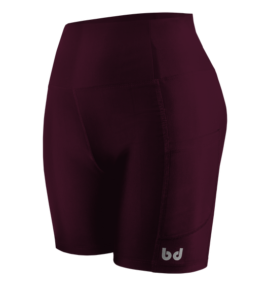 Short lycrado VINOTINTO Mujer con bolsillos