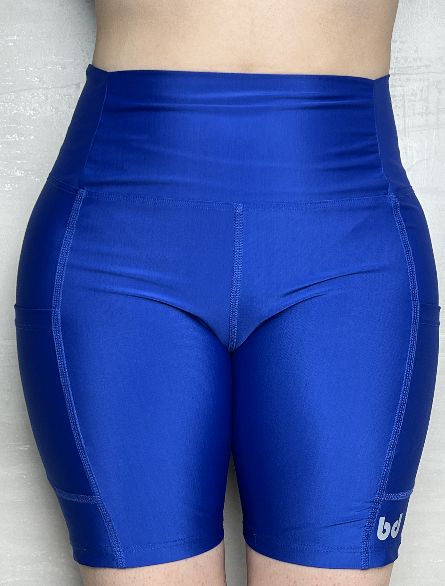 Short lycrado AZUL REY Mujer con bolsillos