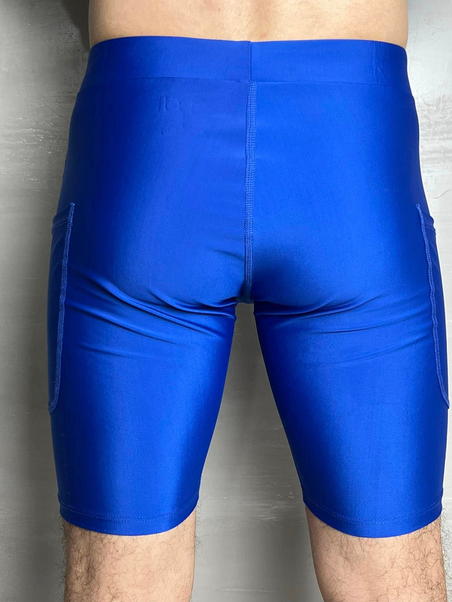 Short lycrado AZUL REY Hombre con bolsillos