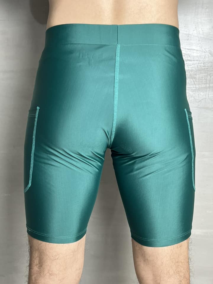 Short lycrado VERDE Hombre con bolsillos