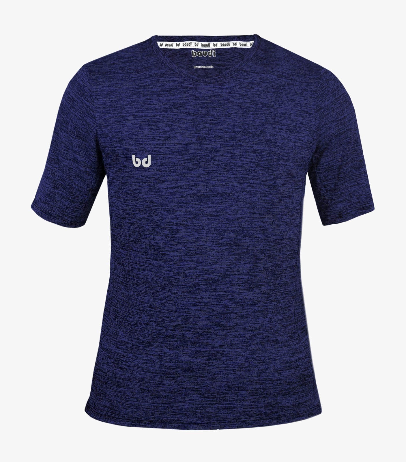 Camiseta Jaspeada Azul Mujer